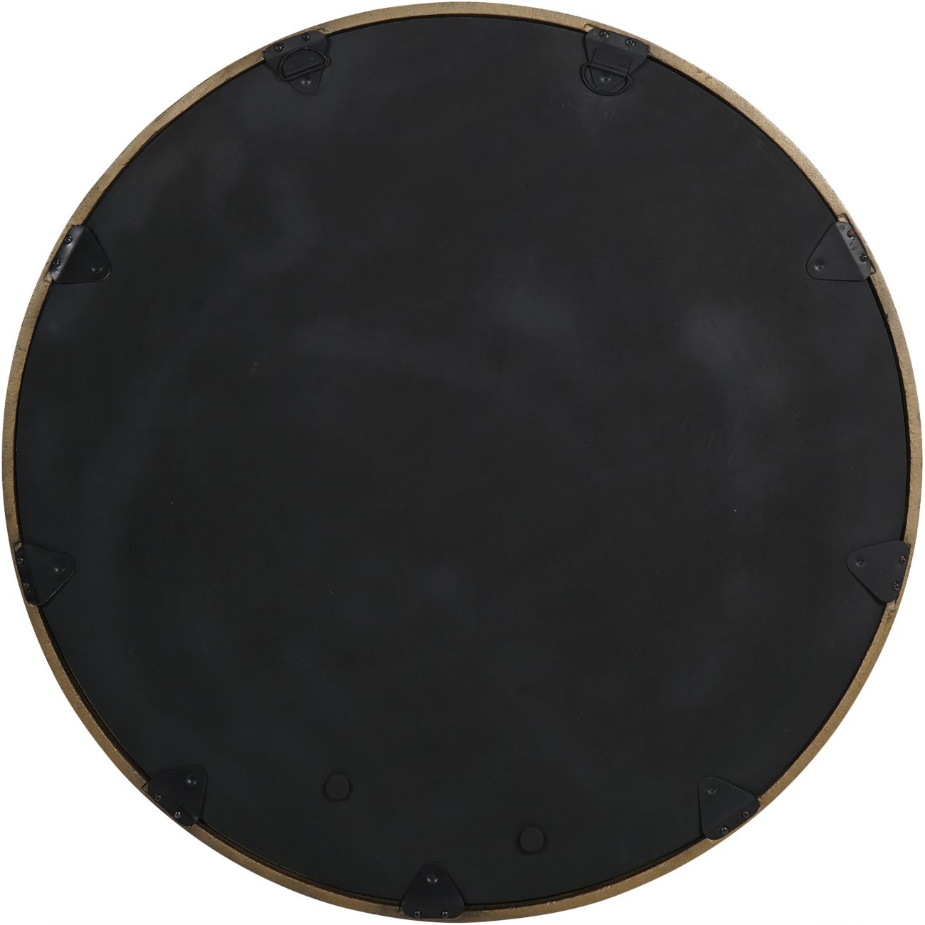 Oslo Textured Brass Round Mirror 80cm